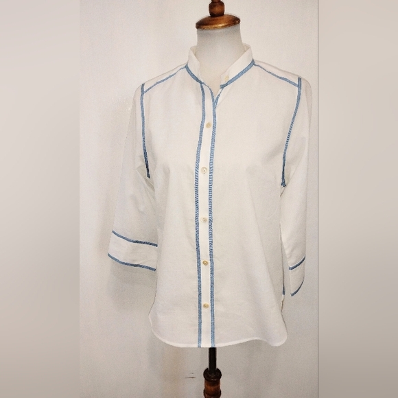 Gretchen Scott Designs Tops - GROSGRAIN HEAVEN BLOUSE NWT